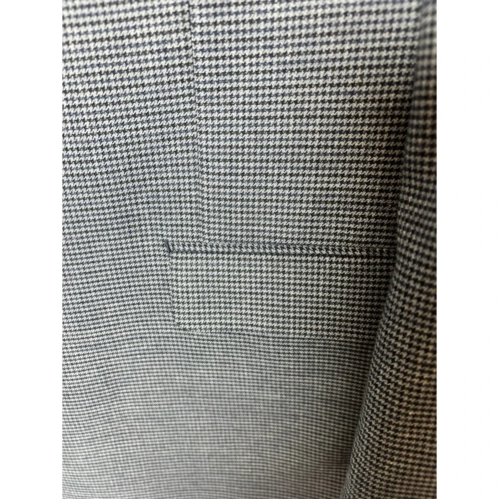 Chaps Mens 48R‎ Wool Sport Coat Navy Houndstooth Office Academia Casual